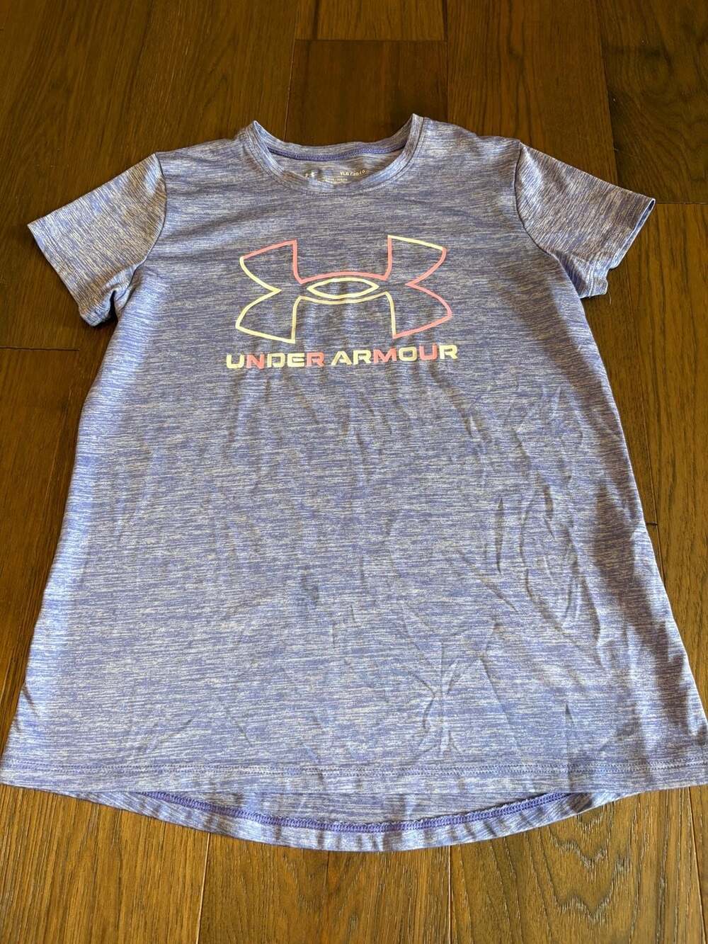 Under Armour Tech Big Logo Twist T-Shirt Size YLG Purple Heather